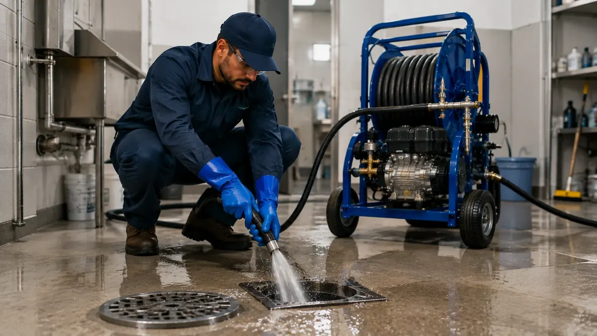 Floor Drain Hydro Jet Cleaning in Twin Peaks