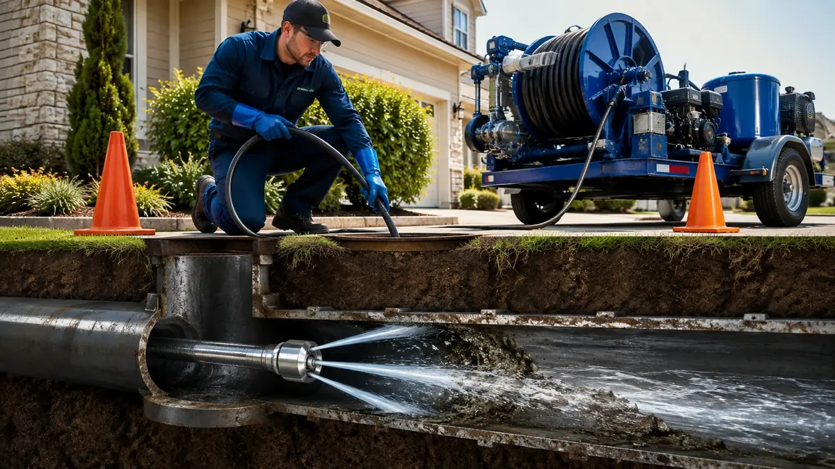 Main Sewer Line Hydro Jet Cleaning in Twin Peaks